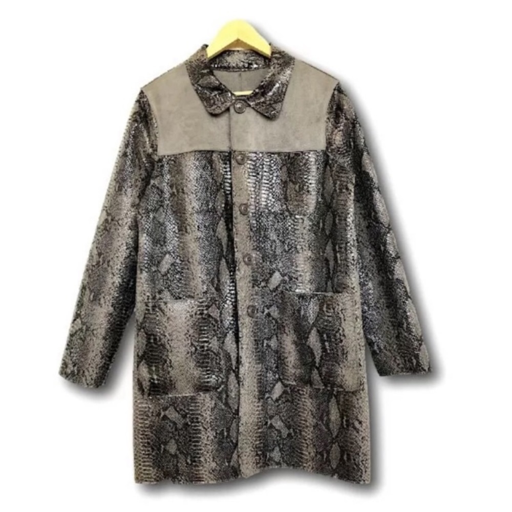 MARCIANO⚡️Luxury Python Print Reversible Jacket_S - Picture 3 of 8